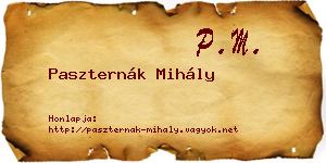 Paszternák Mihály névjegykártya