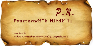Paszternák Mihály névjegykártya