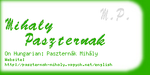 mihaly paszternak business card