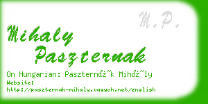 mihaly paszternak business card